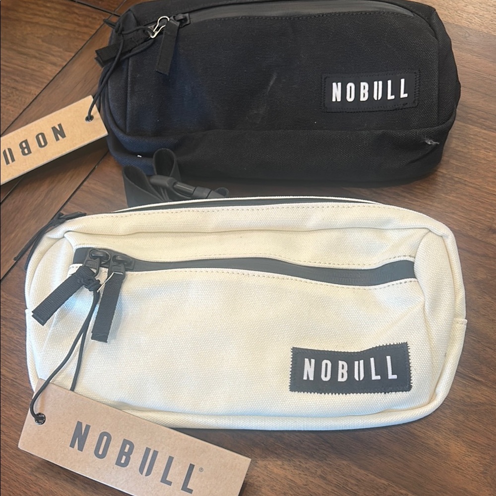 - NOBULL Black and Cream Belt Bags with Minimalist Design